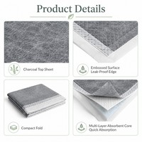 Feuilles absorbantes jetables écologiques en bambou et PE pour chiens, avec noyau anti-odeur, imperméables IP67, aides à l'apprentissage de la propreté pour chiens et chats, pack personnalisé