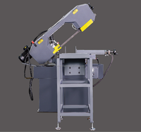 Máquina de sierra de cinta automática industrial para acero con motor y transmisión por engranajes para corte de metales