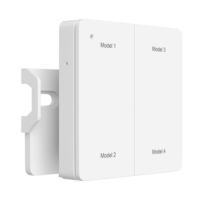 Interrupteur de scène Zigbee 3.0 à 2 canaux avec portée de 10 à 50 m, indice de protection IP21, compatible avec les appareils Tuya pour système de maison intelligente