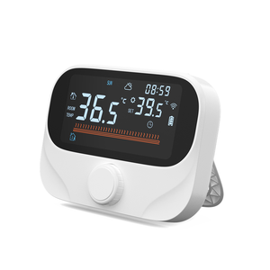 Système de maison intelligente Chaudière électrique HY02B05BW Modèle à <span class=keywords><strong>bouton</strong></span> Thermostat numérique intelligent Affichage LCD Surveillance de la température 24h/24 et 7j/7 Alimentation par batterie - Product Image 5