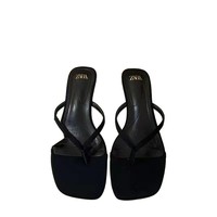 Nouvelle Collection ZA 2025 – Sandales d'été à talons hauts et bout carré, style français, ouvertes et sans bride, pour femme