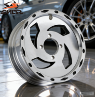 Rines de Motocicleta SNOR de Alta Calidad, Cromados y Duraderos, Juego de Rines para Bajaj RE Tuk Tuk Triciclo