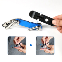 Nouvelle Image 15 en 1 Portable multifonction Kit d'outils de réparation de vélo tournevis croisé coupe-chaîne pièces de rechange de vélo