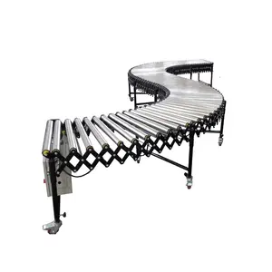 Factory wholesale customized motorized height adjustable curve powered flat roller conveyor system