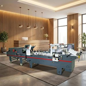 Machine à plier automatique à colle latérale contrôlée par PLC d'occasion CQT-580 pour la fabrication de boîtes en carton avec 1 an de garantie - Product Image 2