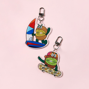 Customized PVC Acrylic <b>Keychain</b> UV Printing <b>Anime</b> Pattern Double-Sided Transparent Pendant Fashion Trend Souvenir Gift - Product Image 3