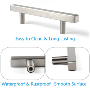 Modern Square Stainless Steel T Bar Furniture Handle for Kitchen Cabinet and Drawer <strong>Door</strong> Pulls - Product Image 3
