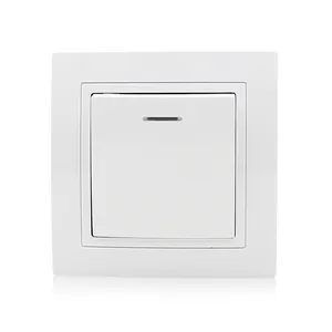 French Wall Switch Socket Electric Button House Switch 1 Gang 1 Way With Led Indicator Home Switch