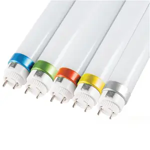 Luminária colorida regulável de led t5 t8 0-10v, lâmpada para tubo de 2 pés, 4 pés, 8 pés, 20 w, 18w, 36w e 20 w
