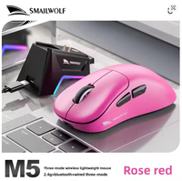 SMAILWOLF M5 Souris de jeu sans fil tri-mode Capteur PAW3311 Légère pour les jeux/e-sport Ordinateurs de bureau et portables
