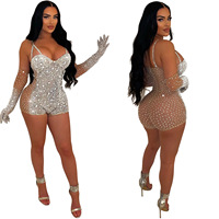 Vente flash Robe de soirée transparente de couleur unie pour les soirées