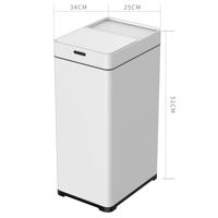 Poubelle intelligente à capteur intelligent 30L 2025 Nouvelle poubelle à capteur blanc automatique intelligente Poubelle à produits de cuisine intelligente