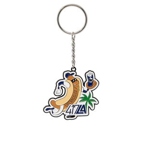 Logo personnalisé en gros imprimé en alliage de zinc métal émail dur porte-clés conception personnalisée plage cadeau souvenir touristique - Product Image 2