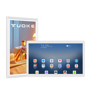 Cadre <span class=keywords><strong>photo</strong></span> numérique en bois 21,5 pouces FHD 1080p avec horloge, WiFi, écran tactile, télécommande, lecture vidéo MP4/AVI/MP3, décoration intérieure américaine - Product Image 1