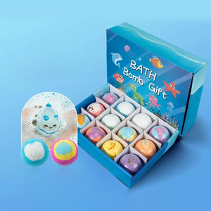 Bombes de <span class=keywords><strong>bain</strong></span> pour enfants en marque privée, 12 pièces, 60g, écologiques, logo personnalisé, jouet animal marin, ingrédients naturels, soin nourrissant pour la peau - Product Image 4