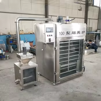 50KG haute efficacité four à fumée boeuf poulet viande poisson Tofu saucisses maison à fumée rapide Machine à fumer industrielle