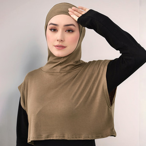 Women Sleeveless High Neck Cotton Inner Hoodie Warm Neck <b>Wrap</b> Casual Modest Wear - Product Image 4