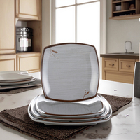 Assiettes de table et assiettes de luxe en mélamine, pièces, prix bon marché, pour restaurant