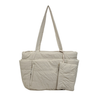 Sac fourre-tout matelassé en gros avec petite pochette, grande capacité, léger, sac à bandoulière pour femme, idéal pour ordinateur portable, travail, école, cadeaux