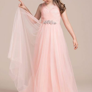 Vestido <span class=keywords><strong>de</strong></span> boda <span class=keywords><strong>de</strong></span> manga larga para niña, maxivestido <span class=keywords><strong>de</strong></span> comunión estándar, <span class=keywords><strong>de</strong></span> flores, último diseño - Product Image 1