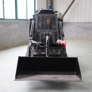 V1000 gimo Skidsteer roda pemuat, Crawler 450kg 1,5 ton beban depan dengan 4 dalam 1 Bucket - Product Image 6