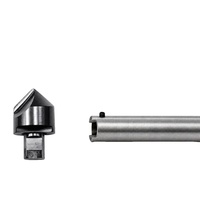 Fraise à chanfreiner 45 degrés avec tête de coupe en carbure remplaçable, vente en gros pour le débavurage de métaux CNC D6 D8 D10 D12
