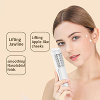 Rouleau Facial Électrique Microcourant Chauffant pour Lifting et Amélioration du Contour du Visage, Raffermissant la Peau