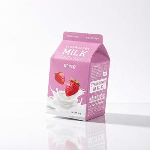 Mascarilla Facial A'PIEU de Leche de Fresa, Paquete Individual de 21g, Iluminadora, para Todo Tipo de Piel - Product Image 1