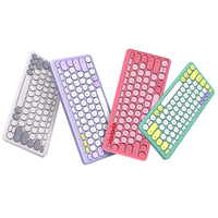 Clavier sans fil Bluetooth multi-appareils coloré touches de ciseaux silencieuses Mini clavier Portable mince pour mac Windows