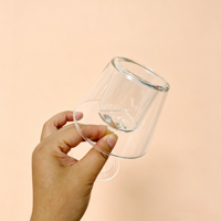 Bougeoir en verre de cristal personnalisé, simple et créatif-Lampe à thé à double usage et base de bougie conique pour la décora