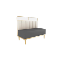 Ensemble de mobilier de restaurant de luxe, chaise et table à café/salle à manger de haute qualité avec cadre en acier inoxydable, banquette élégante