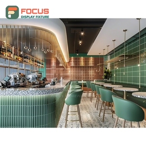 Modern Cafe Service Counter Tempered Glass Front Coffee Bean Display Area Storefront Service Counter - Product Image 6