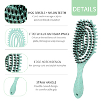 Nouveau Peigne Coiffant pour la Définition des Boucles, à Poils Lisses et Creux, pour l'Application d'Encens Anti-moustiques