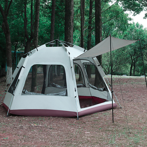 Tente de camping extérieure 280X240X160CM 210D Oxford double couche quatre saisons ouverture rapide automatique tente familiale - Product Image 1