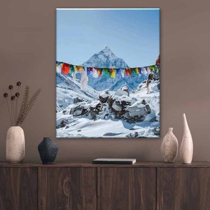 Impression sur toile de la montagne Ama Dablam de l'Himalaya, art mural de <span class=keywords><strong>paysage</strong></span> enneigé pour la décoration de la maison - Product Image 4