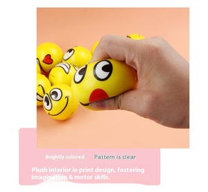 New Yellow PU Material Eco-friendly Elastic Decompression Vent Children's Promotional Toy for Boys and Girls <strong>Small</strong> <strong>Gift</strong> Bouncy - Product Image 4