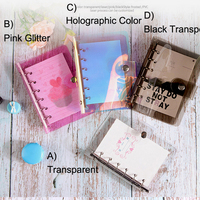 Hologramme Laser Cahier Reliure Rechargeable A6 6 Reliure À Anneaux Mini Clair Lâche Feuille A5 Liant PVC