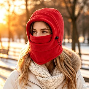 Cappuccio in pile caldo per ciclismo all'aperto, protezione viso, antivento e antifreddo, scaldacollo ispessito, maschera CS unisex - Product Image 6