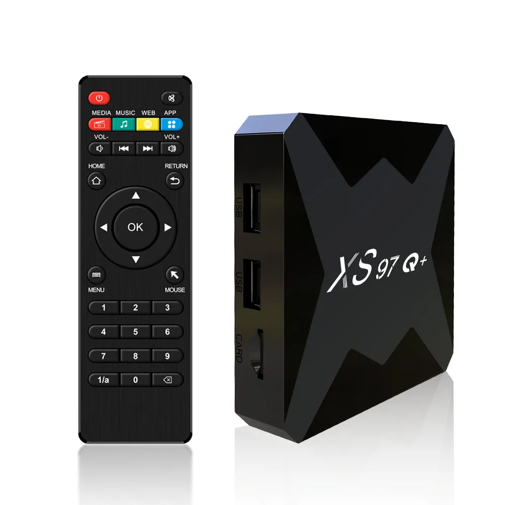 Hochwertige XS97 Q+ Allwinner H313 4K 10bit 4k Streaming TV Box Android TV Box mit Fernbedienung