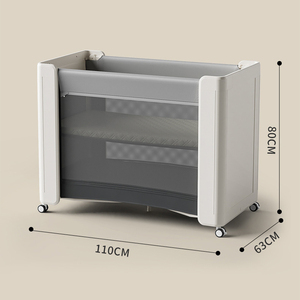 Nhanh chóng lưu trữ có thể tháo rời giường tầng ngủ chơi bé <span class=keywords><strong>cot</strong></span> giường thiết kế nôi với bánh xe - Product Image 2