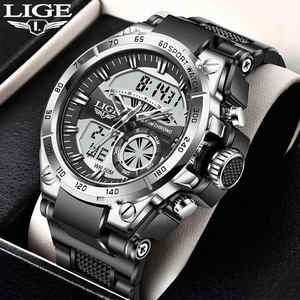 <span class=keywords><strong>Lige</strong></span> LG8971 <span class=keywords><strong>Reloj</strong></span> de diseño de lujo de moda Casual cronógrafo para hombre resistente a los golpes 5Bar correa de silicona natural pura relojes luminosos - Product Image 1