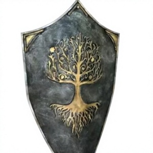 Bouclier Viking du Seigneur des Anneaux en métal et bois, poli à la main, noir, 22 pouces, rond, décoration d'intérieur par Calvin Handicrafts - Product Image 6