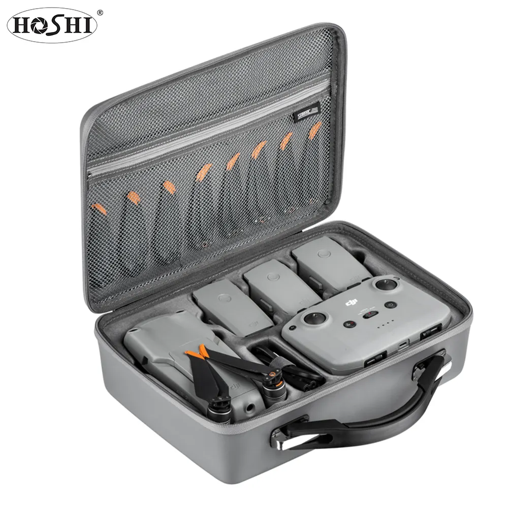 HOSHI Portable Handheld Outdoor Storage Carrying Case Highclass Grey PU Bag for DJI Air 2S Mavic Air 2 Drone Accessories
