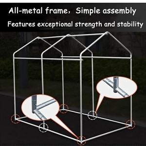 Abri de rangement extérieur pour vélos, <span class=keywords><strong>tente</strong></span> de jardin imperméable de style Ridge pour moto, outils de jardin, jouets, tondeuse à gazon - Product Image 4