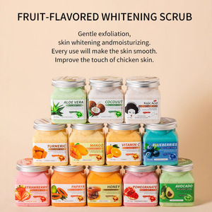 Exfoliante Corporal con Aroma a Frutas, para Piel de Gallina, Limpieza <span class=keywords><strong>Profunda</strong></span> Facial y Corporal, Envase en Tarro de 350g - Product Image 4