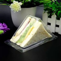 Boîtes d'emballage de Sandwich en plastique à Triangle Transparent de boulangerie jetable de qualité alimentaire