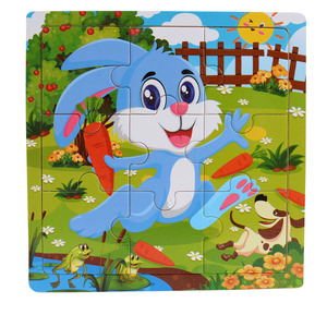 Puzzle Kayu Datar Bergambar Kartun untuk Anak Usia 2-7 Tahun - Product Image 1