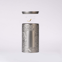 Boîte en Fer Blanc Vintage Métal pour Stockage de Grains de Café et Thé en Gros, Petit Format avec Couvercle