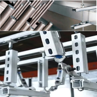 Fully Threaded Rod High Tensile All-Thread Stud Galvanized Steel HVAC Duct Support Pipe Hanger Fastening Application