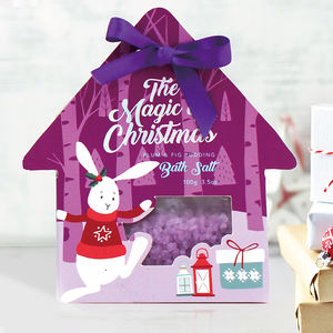 Starlit mekar mandi bulat untuk Fizzers gaya lucu Vegan & Ba-gratis tema Natal dalam kotak hadiah liburan - Product Image 3